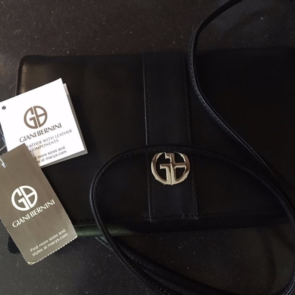NWT Gianni Bernini Nappa Crossbody Purse